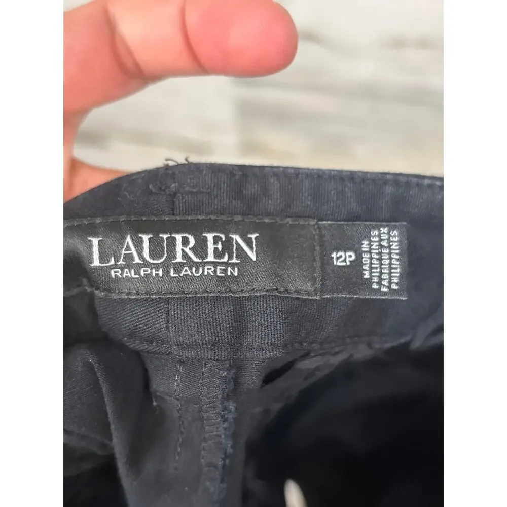 Lauren Ralph Lauren Black Label Womens 12 Petite Chino Shorts Preppy Summer
